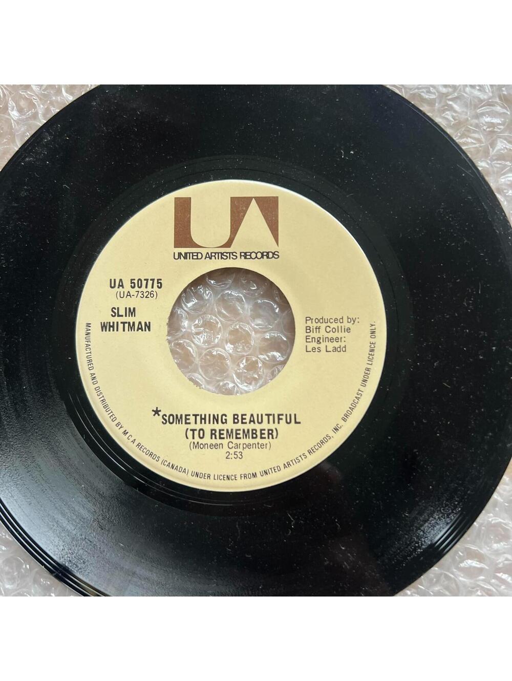 Slim Whitman – Something Beautiful / Jerry 45rpm 7' Vinyl Record R86